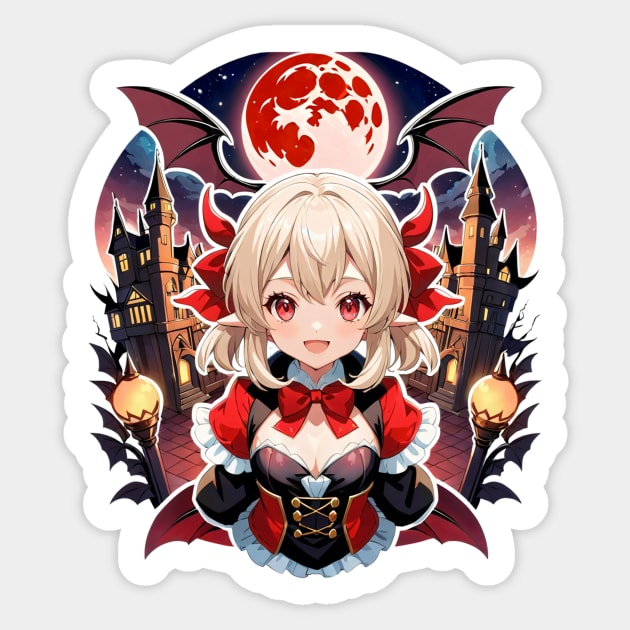 Vampire Klee Sticker by KawaiiDreamyPixie